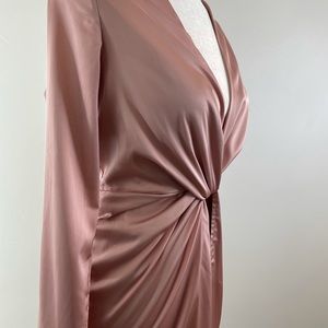 Pink satin dress